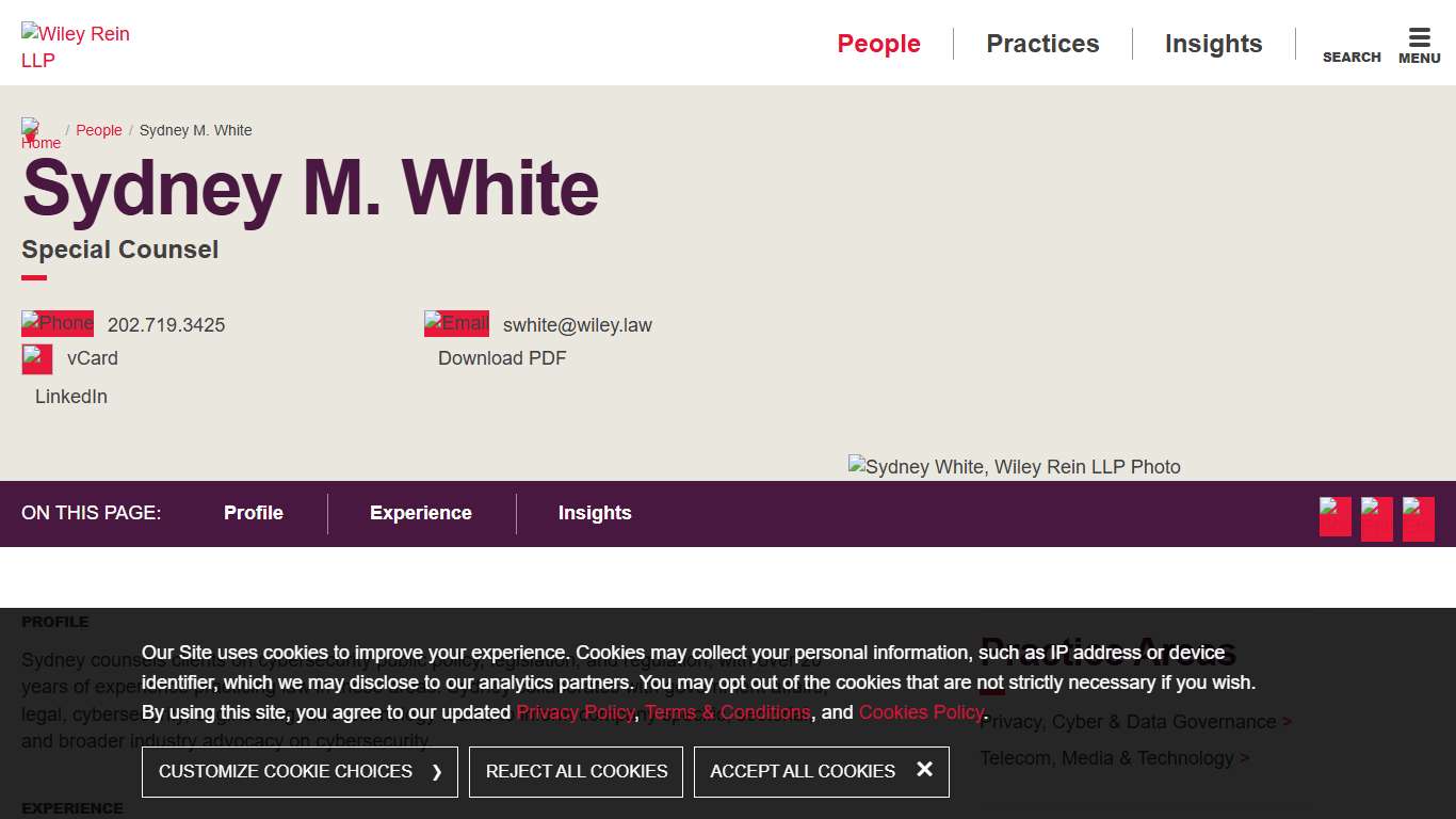 Sydney M. White: Wiley